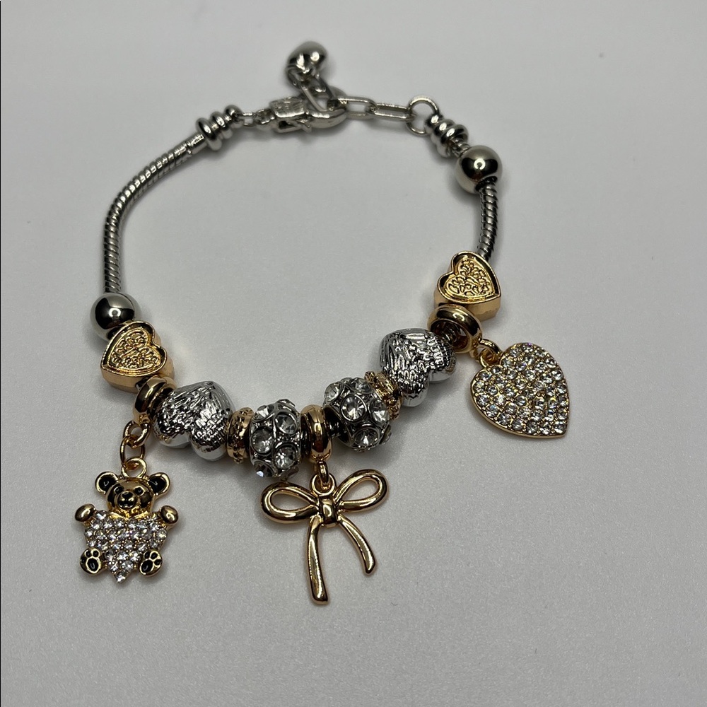 Twelve Gold and Silver Charm Bracelet NIB - Picture 3 of 6